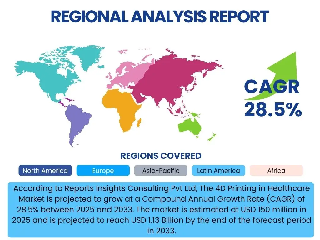 4D Printing in Healthcare Market By Region