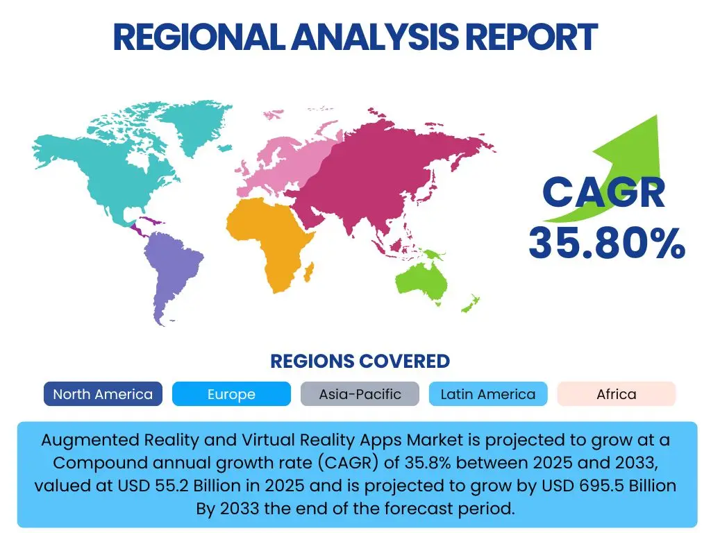 Augmented Reality and Virtual Reality Apps Market By Region