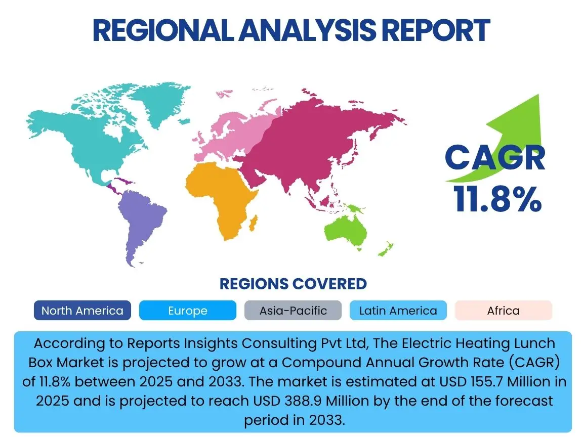 Electric Heating Lunch Box Market By Region