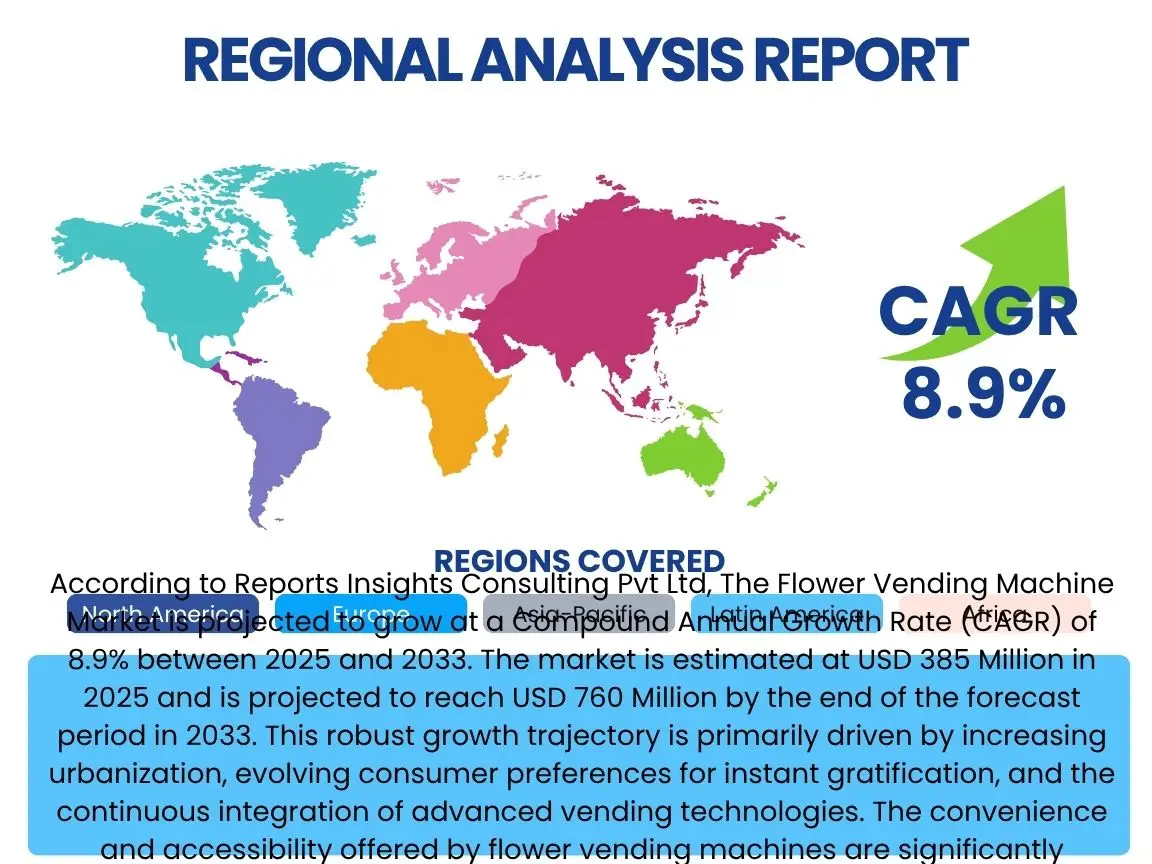 Flower Vending Machine Market By Region