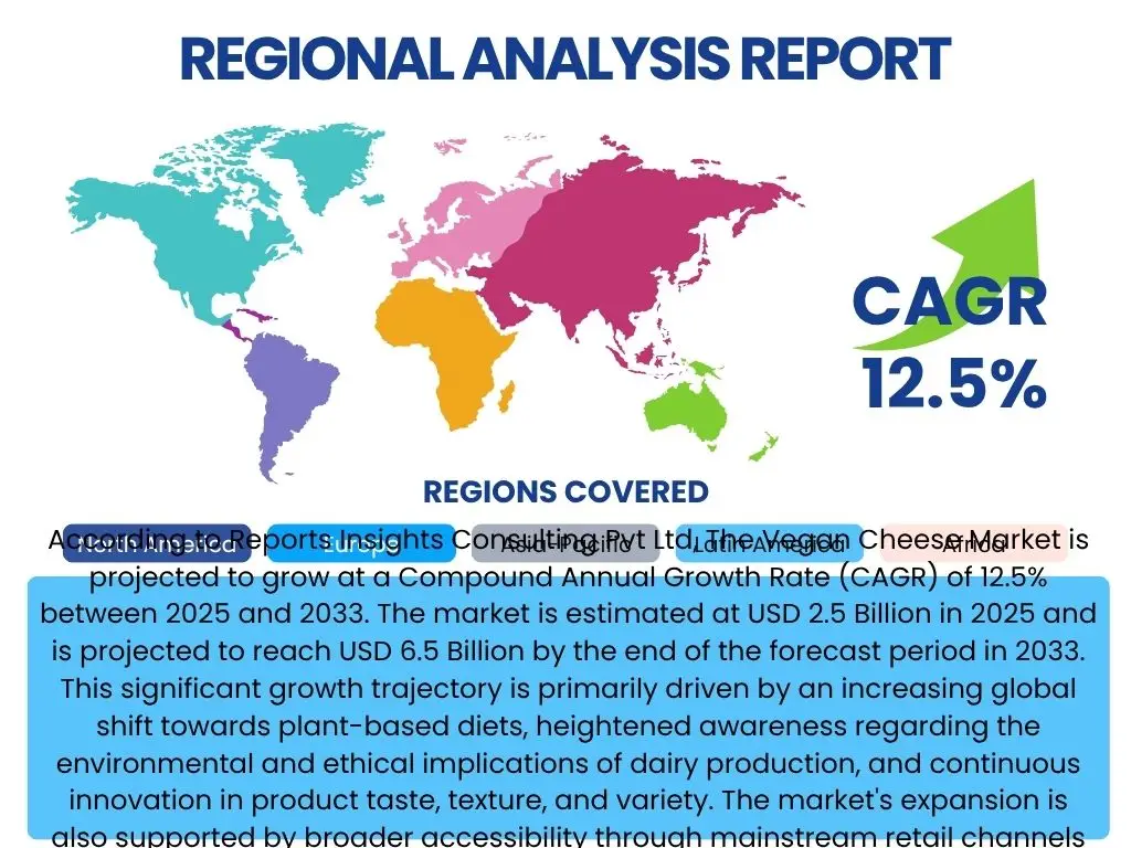 Vegan Cheese Market By Region